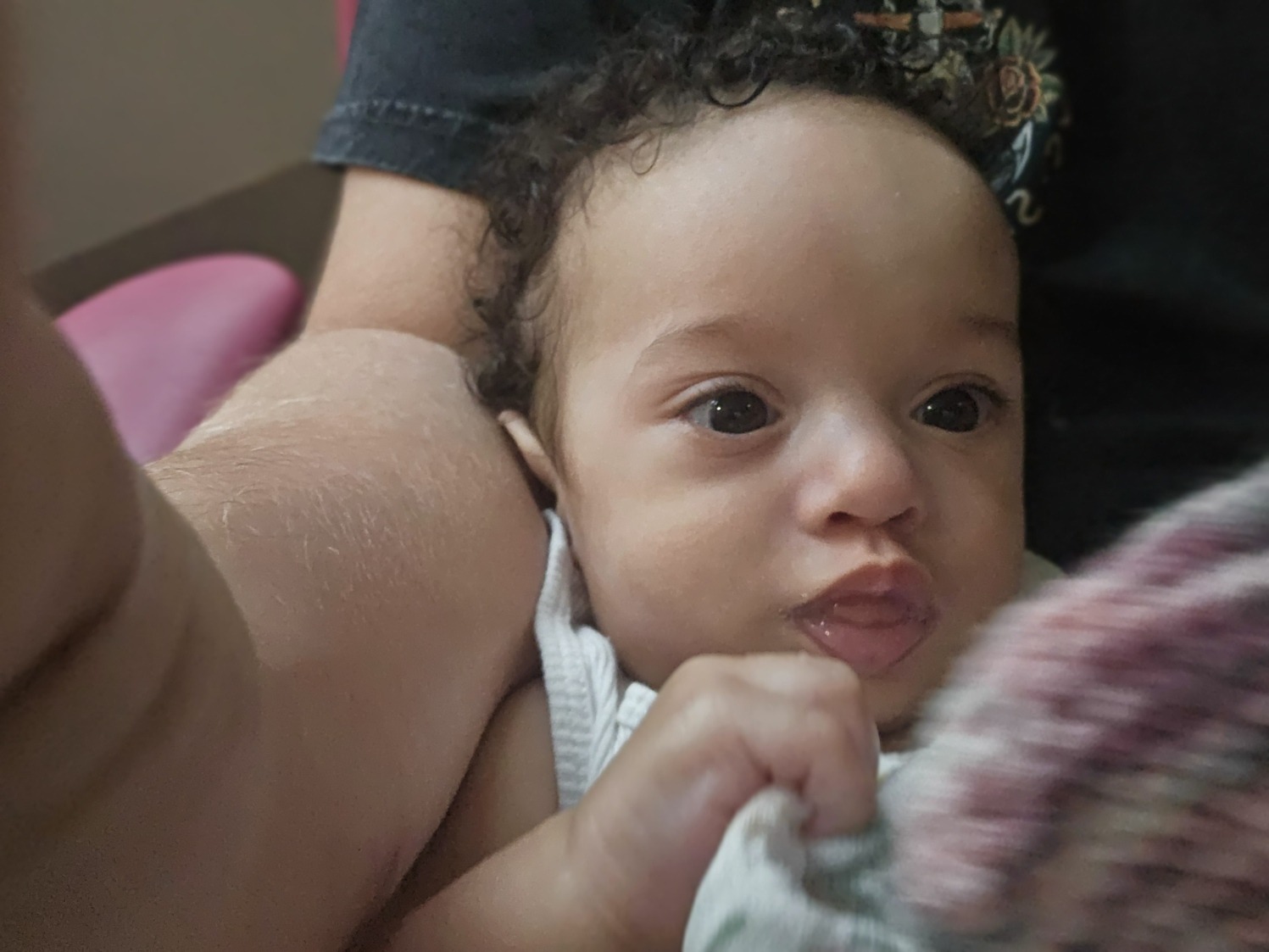 Safe in Mum's arms at Westmead. Surgery is tomorrow.